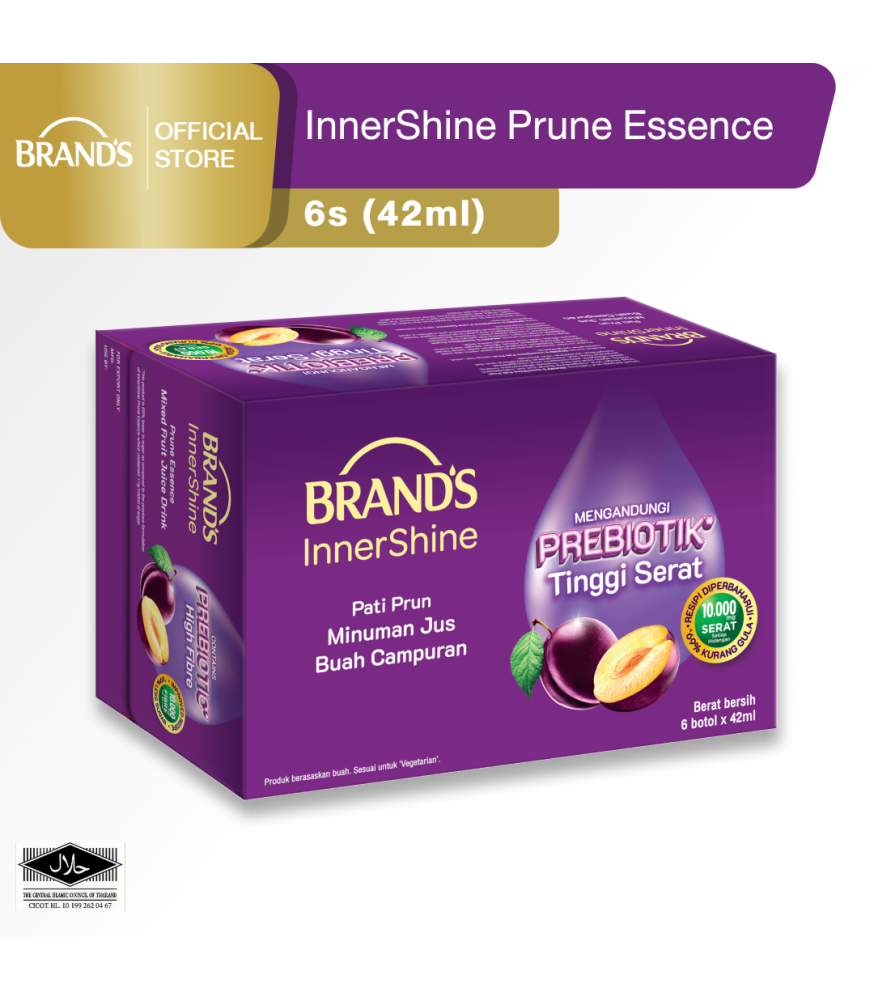 BRAND'S Innershine Prune Essence 6's (42ml)(For Radiant Skin & Promote Bowel Movement)